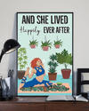 Garden Smoking Yoga Girl Poster And She Lived Happily Ever After Vintage Room Home Decor Wall Art Gifts Idea - Mostsuit