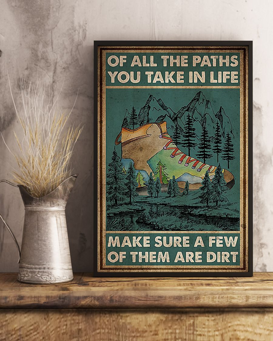 Hiking Camping Canvas Prints Of All The Paths You Take In Life Vintage Wall Art Gifts Vintage Home Wall Decor Canvas - Mostsuit
