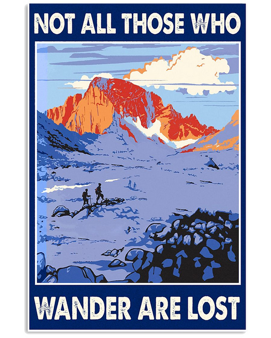 Hiking Canvas Prints Not All Those Who Wander Are Lost Vintage Wall Art Gifts Vintage Home Wall Decor Canvas - Mostsuit