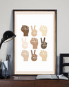 Fighting Together Equal Rights Skin Tones Hand Poster Vintage Room Home Decor Wall Art Gifts Idea - Mostsuit