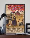 Chickens Farm Girl Poster And She Lived Happily Ever After Vintage Room Home Decor Wall Art Gifts Idea - Mostsuit