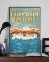 Swimming Stop When I'm Done Poster Vintage Room Home Decor Wall Art Gifts Idea - Mostsuit