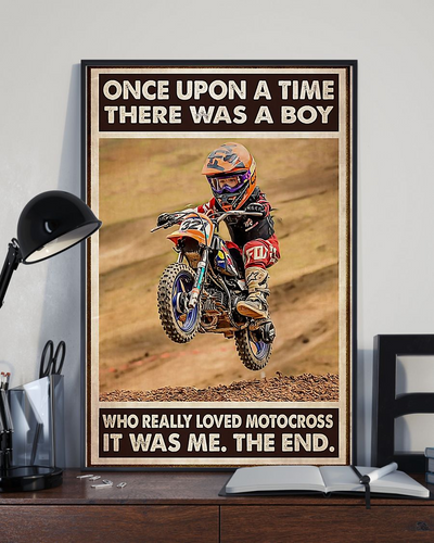 Motocross Loves Poster Once Upon A Time Vintage Room Home Decor Wall Art Gifts Idea - Mostsuit