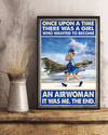 Airwoman Poster Once Upon A Time There Was A Girl Vintage Room Home Decor Wall Art Gifts Idea - Mostsuit
