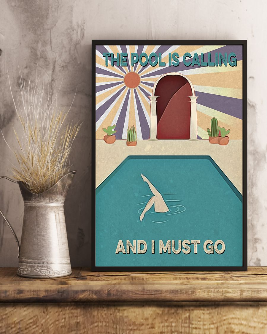 Swimming The Pool Is Calling Canvas Prints Vintage Wall Art Gifts Vintage Home Wall Decor Canvas - Mostsuit