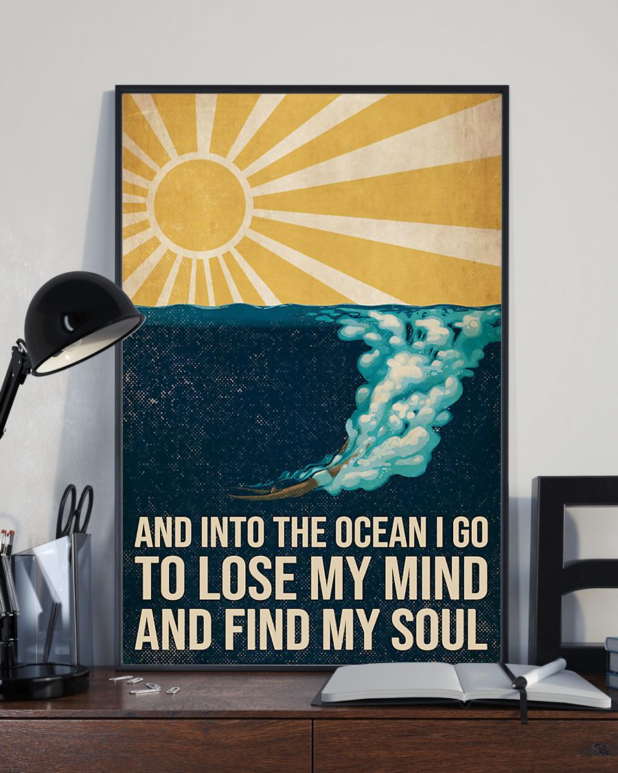 Scuba Diving Canvas Prints Lose My Mind And Find My Soul Vintage Wall Art Gifts Vintage Home Wall Decor Canvas - Mostsuit