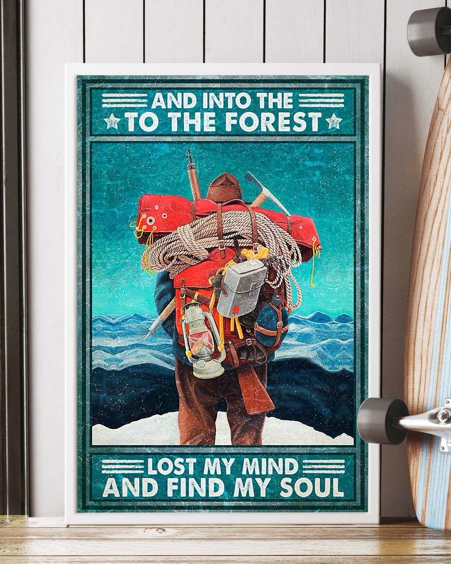 Hiking Canvas Prints Into The Forest I Go Lose My Mind And Find My Soul Vintage Wall Art Gifts Vintage Home Wall Decor Canvas - Mostsuit