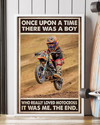 Motocross Loves Poster Once Upon A Time Vintage Room Home Decor Wall Art Gifts Idea - Mostsuit