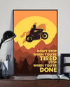 Motorcycle Biker Poster Stop When You Are Done Vintage Room Home Decor Wall Art Gifts Idea - Mostsuit