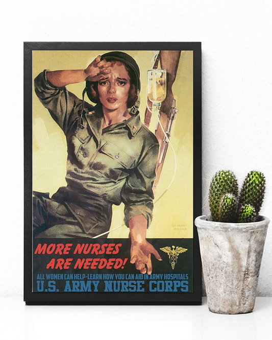 Proud Nurse In The Military Poster Vintage Room Home Decor Wall Art Gifts Idea - Mostsuit