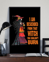 Witch Poster I Am Descended From That Witch Couldn't Burn Me Vintage Room Home Decor Wall Art Gifts Idea - Mostsuit