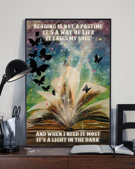 Book Butterfly Poster Reading Is Not A Pastime It's A Way Of Life Vintage Room Home Decor Wall Art Gifts Idea - Mostsuit
