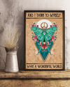 Butterfly Peace Poster And I Think To Myself What A Wonderful World Vintage Room Home Decor Wall Art Gifts Idea - Mostsuit