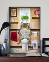 Cat Toilet Funny Poster Cats Loves Room Home Decor Wall Art Gifts Idea - Mostsuit
