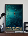 Scuba Diving Poster And She Lived Happily Ever After Vintage Room Home Decor Wall Art Gifts Idea - Mostsuit