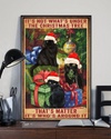 Black Cat Under Christmas Tree Canvas Prints Vintage Wall Art Gifts Vintage Home Wall Decor Canvas - Mostsuit
