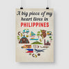 A Big Piece Of My Heart Lives In Philippines Poster Vintage Room Home Decor Wall Art Gifts Idea - Mostsuit