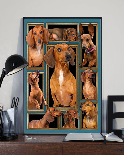 Dachshund Picture Canvas - Gifts for Dog Lover | Puppies Home Room Wall Art - MostSuit