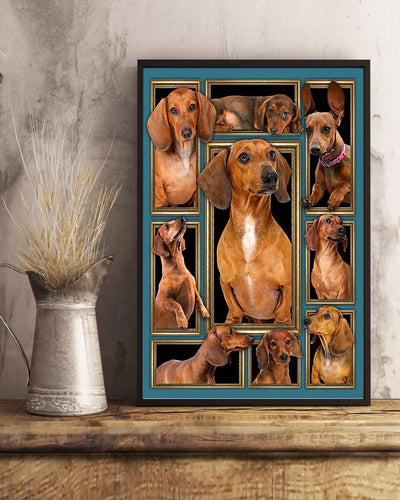 Dachshund Picture Canvas - Gifts for Dog Lover | Puppies Home Room Wall Art - MostSuit