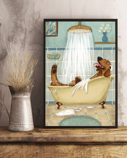 Dachshund Vertical Canvas - Gifts for Dog Lover | Puppies Home Room Wall Art - MostSuit