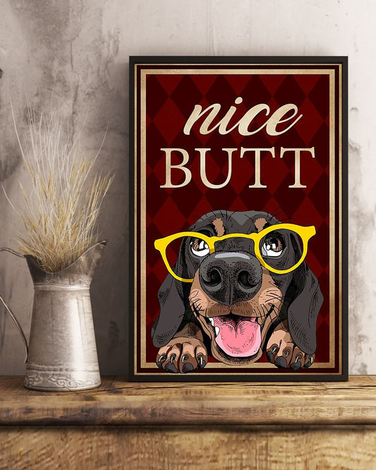 Dachshund Nice Butt Canvas - Gifts for Dog Lover | Puppies Home Room Wall Art - MostSuit
